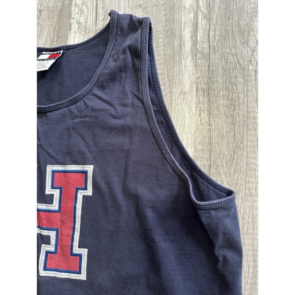 Tommy Hilfiger Tank Top Men's XL Blue/Red Logo Vintage - Picture 6 of 10